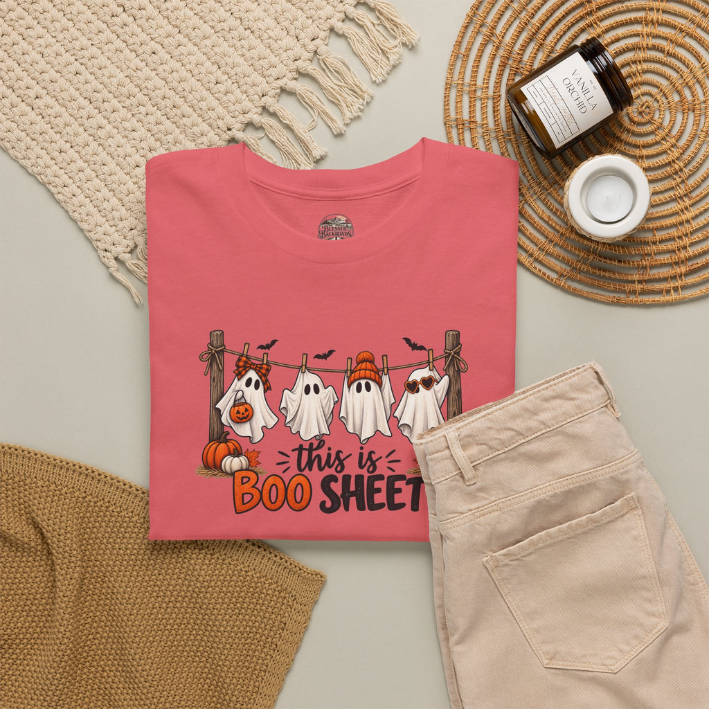 Halloween 'This Is Boo Sheet' T-Shirt – Cute Ghosts & Pumpkins Tee