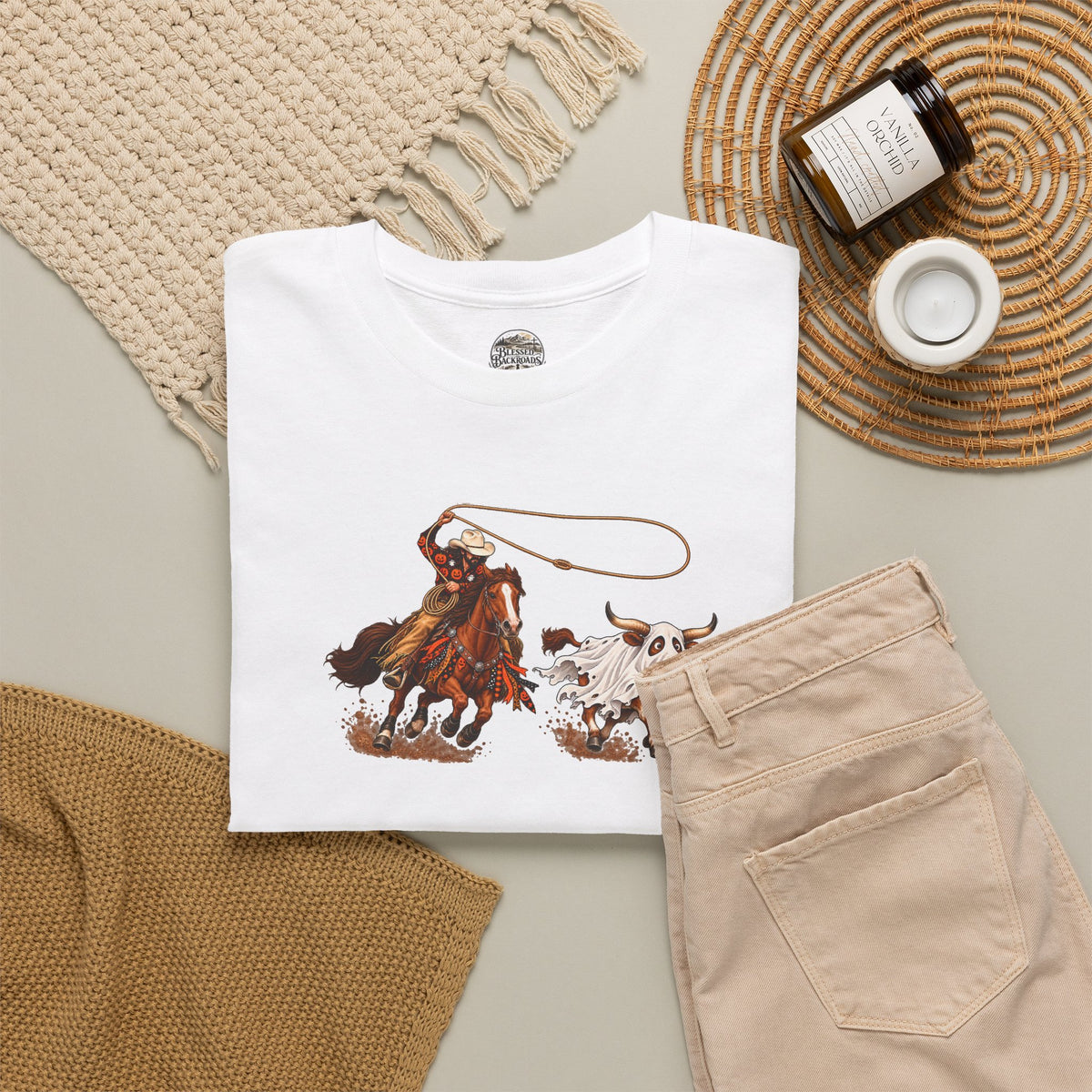 Halloween Steer and Cowboy Tee