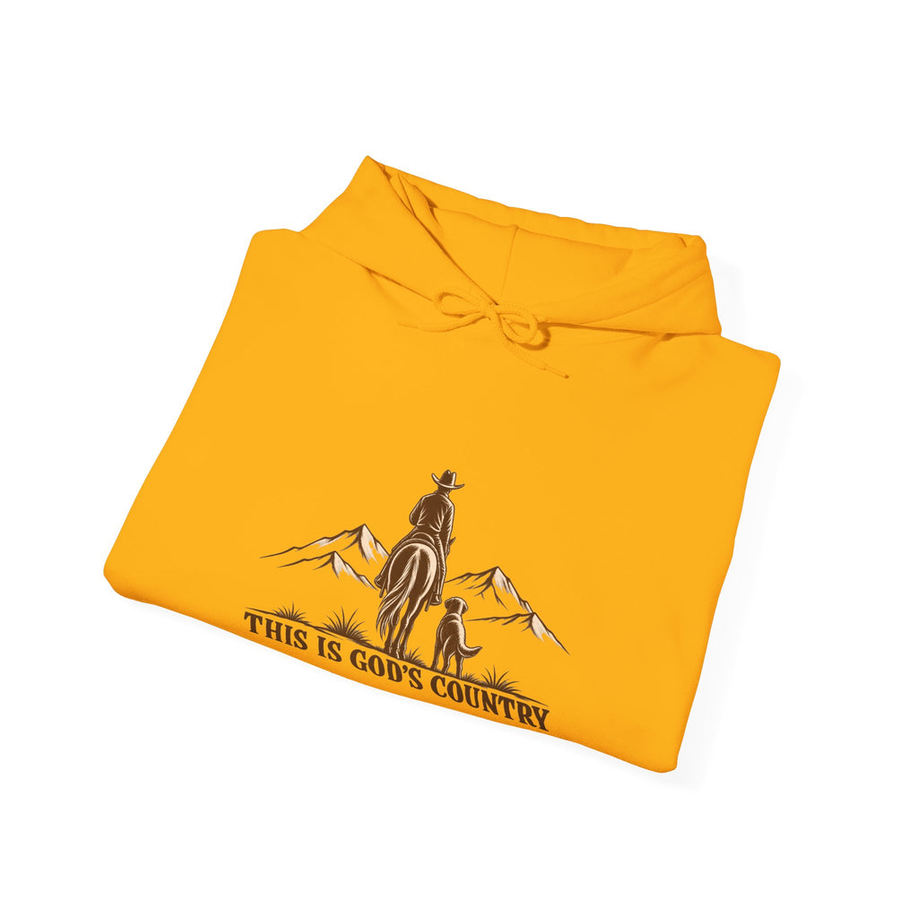 God's Country Hoodie - Western Cowboy Mountain Pullover